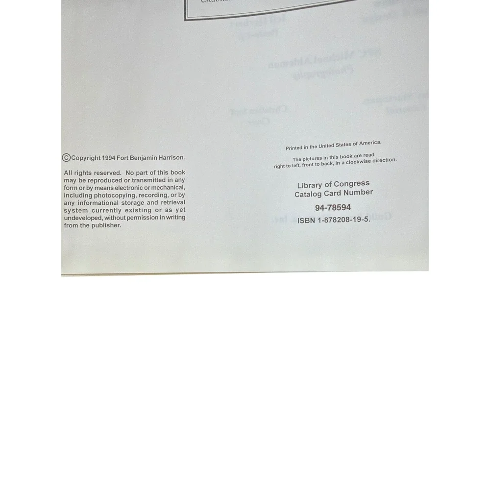 Guild Press Book Blue Retiring the Colors Fort Benjamin Harrison 1903-1995